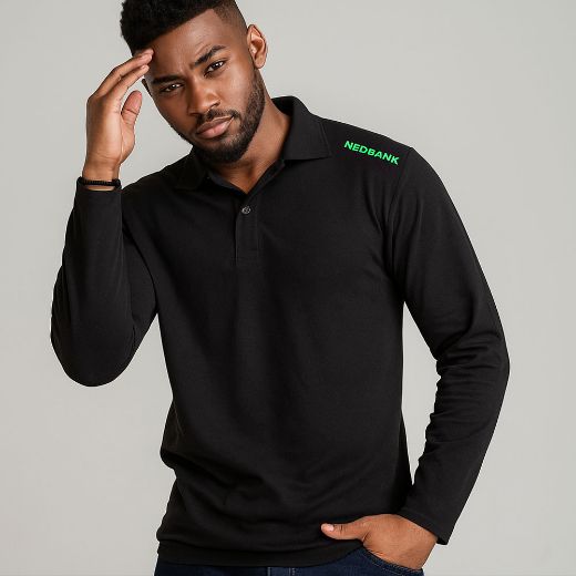Picture of Pique Long Sleeve Golf Shirt