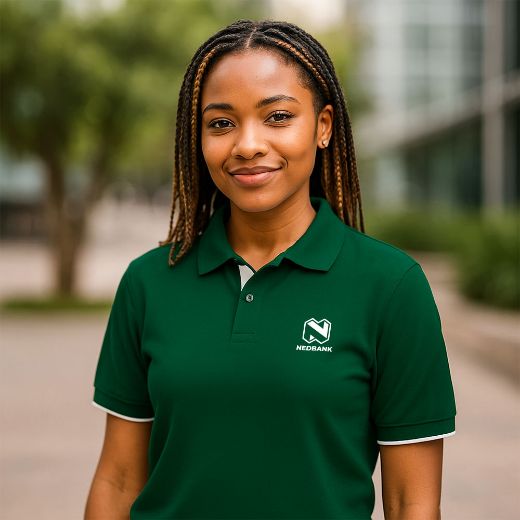 Picture of 200gsm Ladies Green Pique Knit Golfer