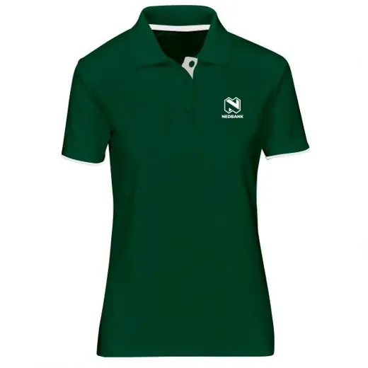 Picture of 200gsm Ladies Green Pique Knit Golfer
