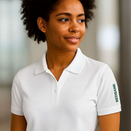 Picture of Ladies 200G Pique Knit Golf Shirt White