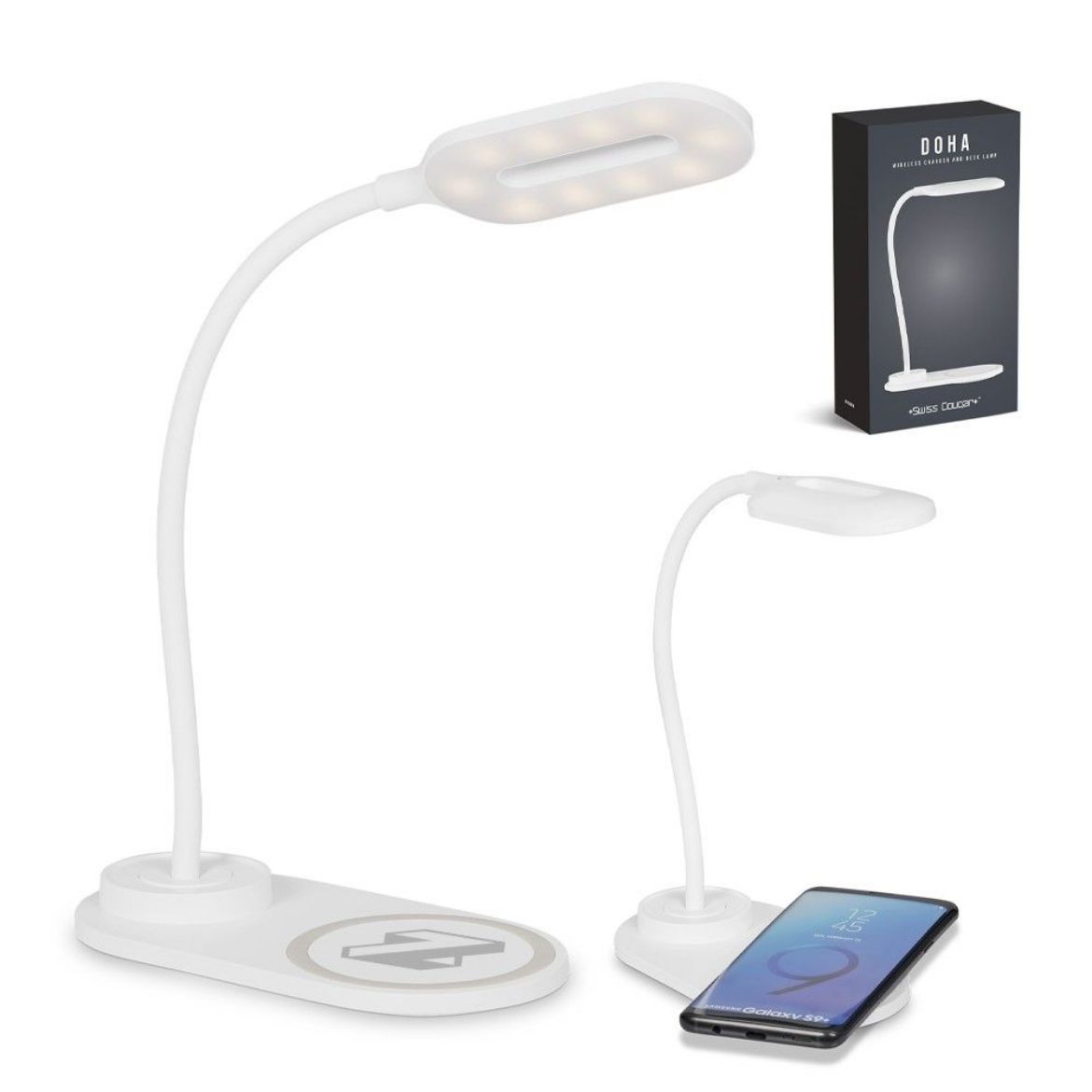 Swiss Cougar Doha Wireless Charger & Desk Lamp	